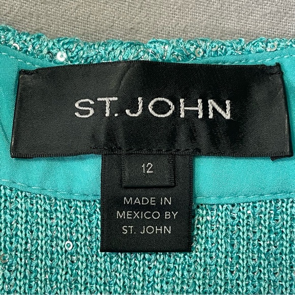 ST. JOHN NWOT Shimmer Honeycomb Knit Jacket - Picture 4 of 7